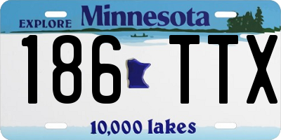 MN license plate 186TTX