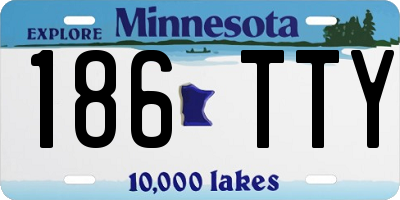 MN license plate 186TTY