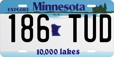 MN license plate 186TUD