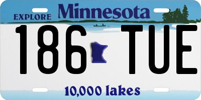MN license plate 186TUE