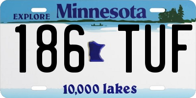 MN license plate 186TUF