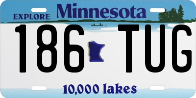 MN license plate 186TUG