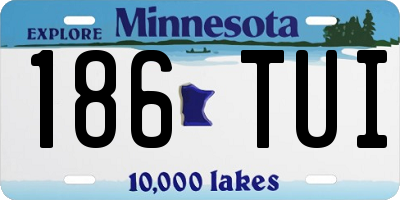 MN license plate 186TUI