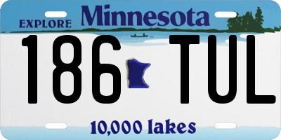 MN license plate 186TUL