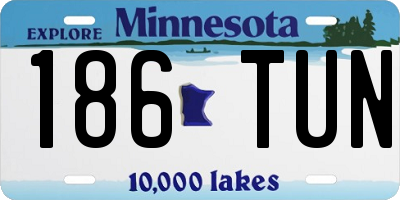 MN license plate 186TUN