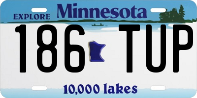 MN license plate 186TUP