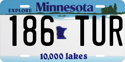 MN license plate 186TUR
