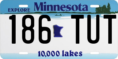 MN license plate 186TUT