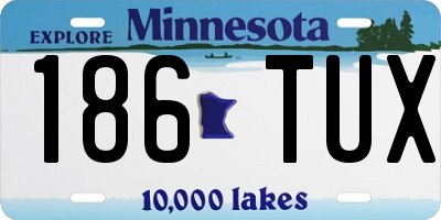 MN license plate 186TUX
