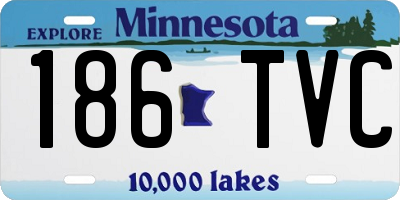MN license plate 186TVC