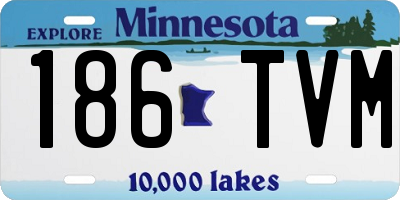 MN license plate 186TVM