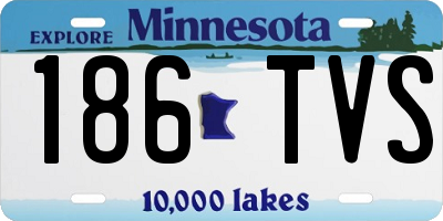 MN license plate 186TVS