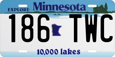 MN license plate 186TWC