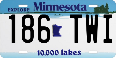 MN license plate 186TWI