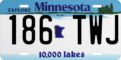 MN license plate 186TWJ