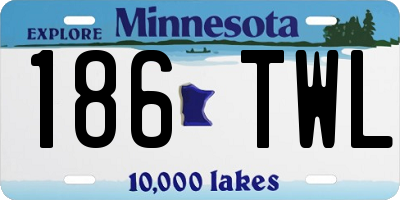 MN license plate 186TWL