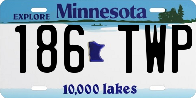 MN license plate 186TWP