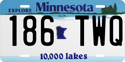 MN license plate 186TWQ