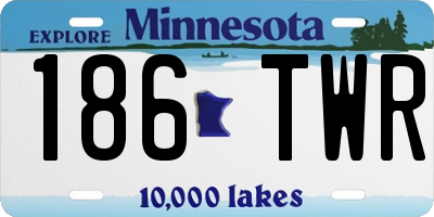 MN license plate 186TWR
