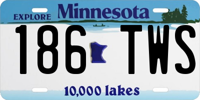 MN license plate 186TWS