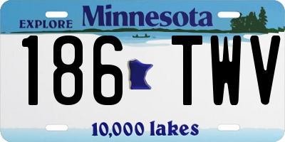 MN license plate 186TWV