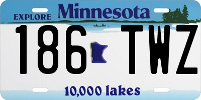 MN license plate 186TWZ
