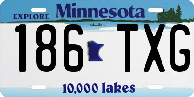 MN license plate 186TXG