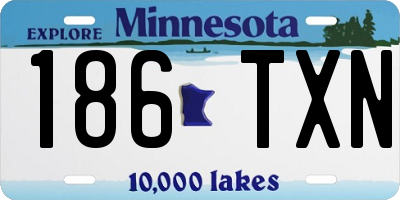 MN license plate 186TXN