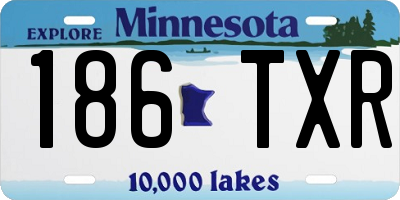 MN license plate 186TXR