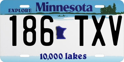 MN license plate 186TXV