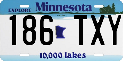 MN license plate 186TXY