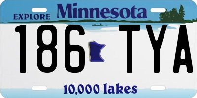 MN license plate 186TYA