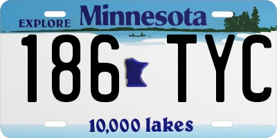 MN license plate 186TYC