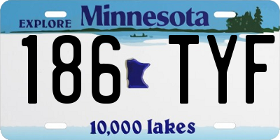 MN license plate 186TYF