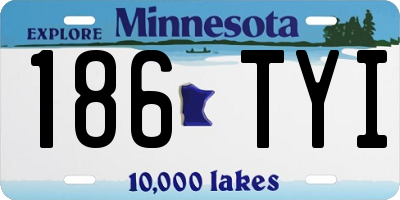 MN license plate 186TYI