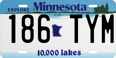 MN license plate 186TYM