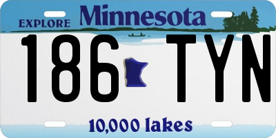 MN license plate 186TYN