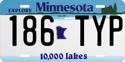 MN license plate 186TYP