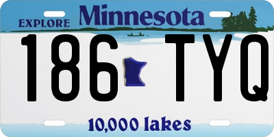 MN license plate 186TYQ