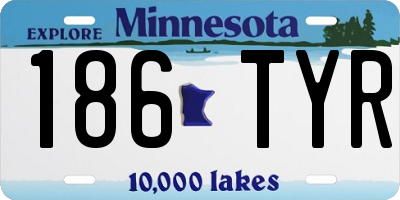 MN license plate 186TYR