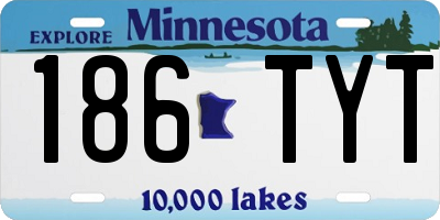 MN license plate 186TYT