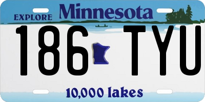 MN license plate 186TYU