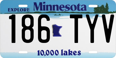 MN license plate 186TYV