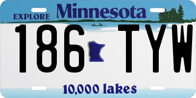 MN license plate 186TYW
