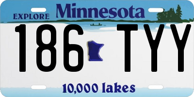 MN license plate 186TYY