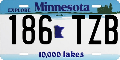 MN license plate 186TZB