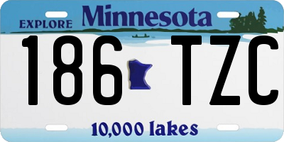 MN license plate 186TZC