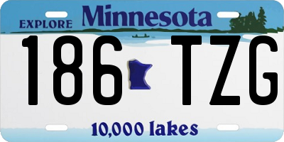MN license plate 186TZG