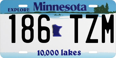 MN license plate 186TZM