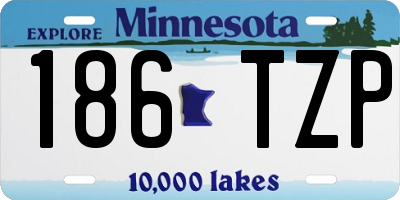 MN license plate 186TZP